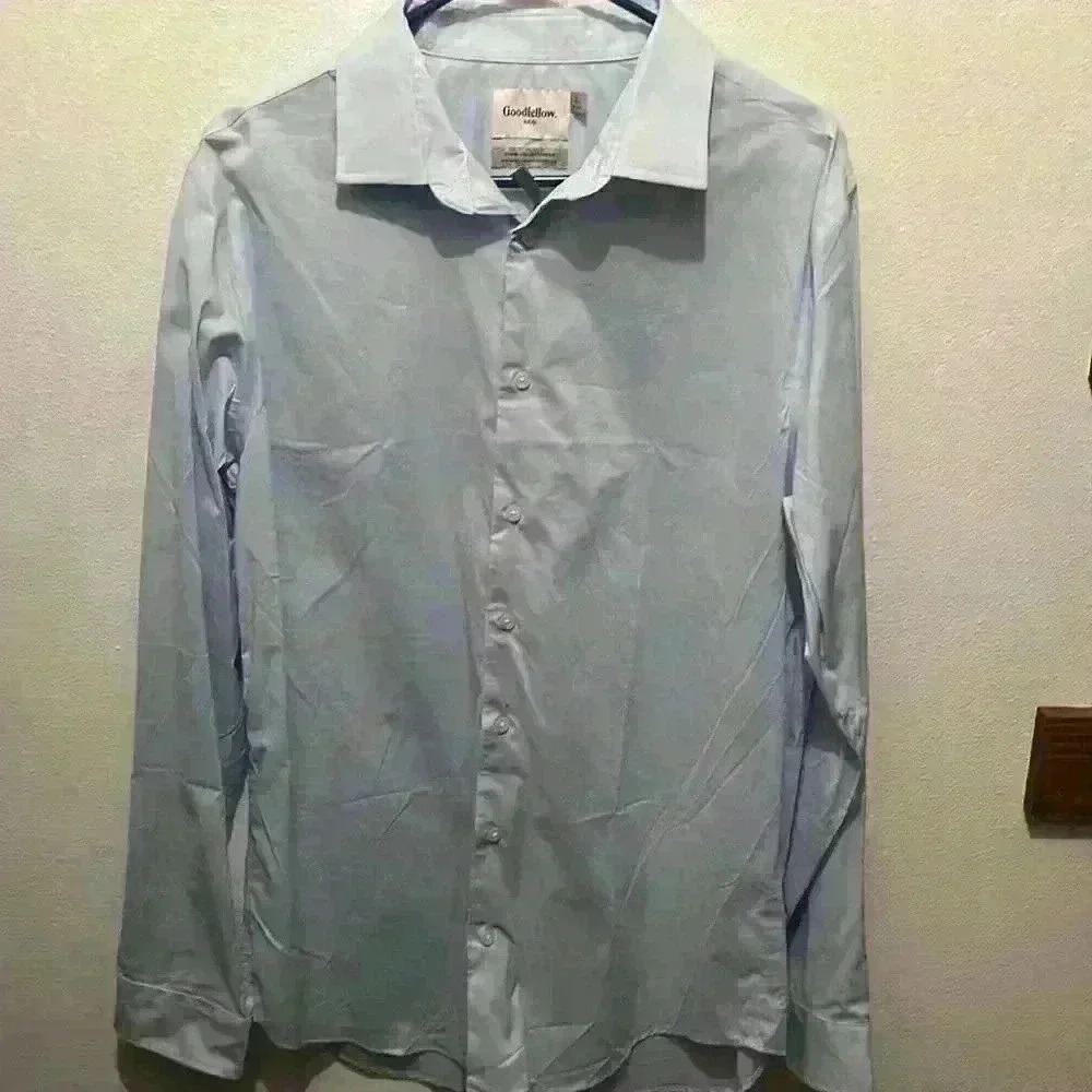 Men’s Goodfellow & Co Light Blue Button Down Shirt L Tall NWOT